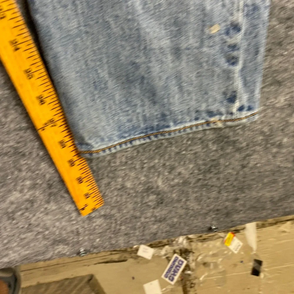 Levis 501 Mens Light Wash Straight Leg Button Fly Denim Jeans 36x30 Blue